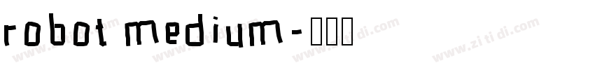 robot medium字体转换
